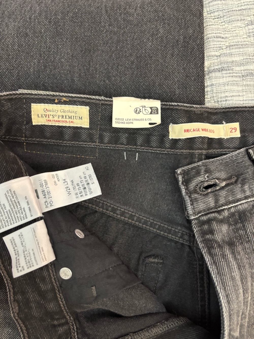 Levis Ribcage Wide Leg Jeans Sz 29 NWT | Levis High Waisted Wide Leg Jeans NEW - - Picture 8 of 9